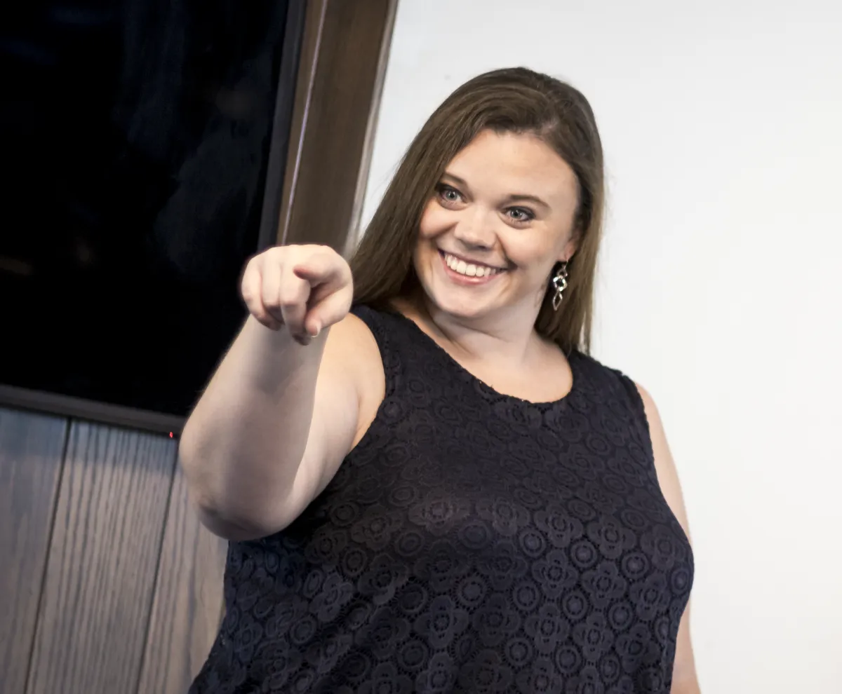 Jen Perez pointing at you