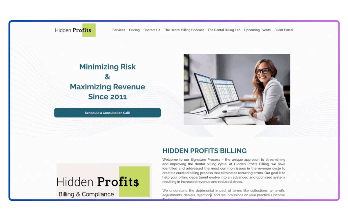 Hidden Profits | Current Website by BBAI