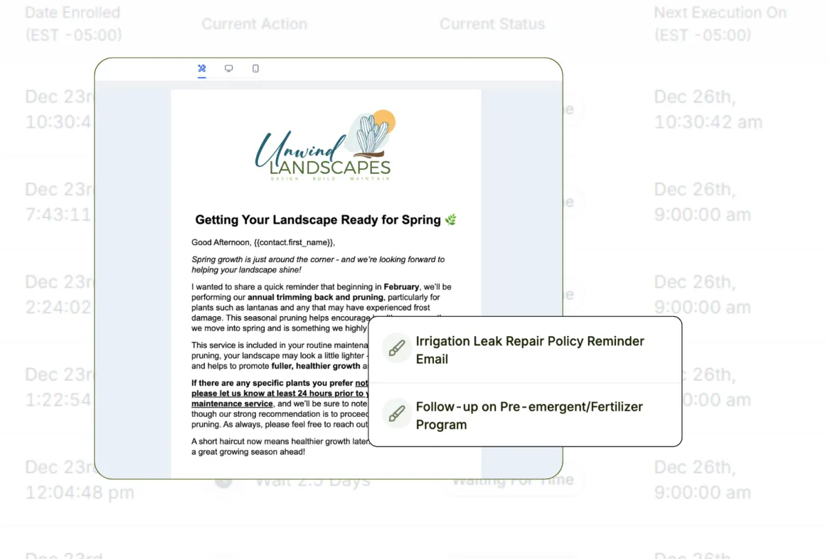 Automated Email & SMS Nurture
