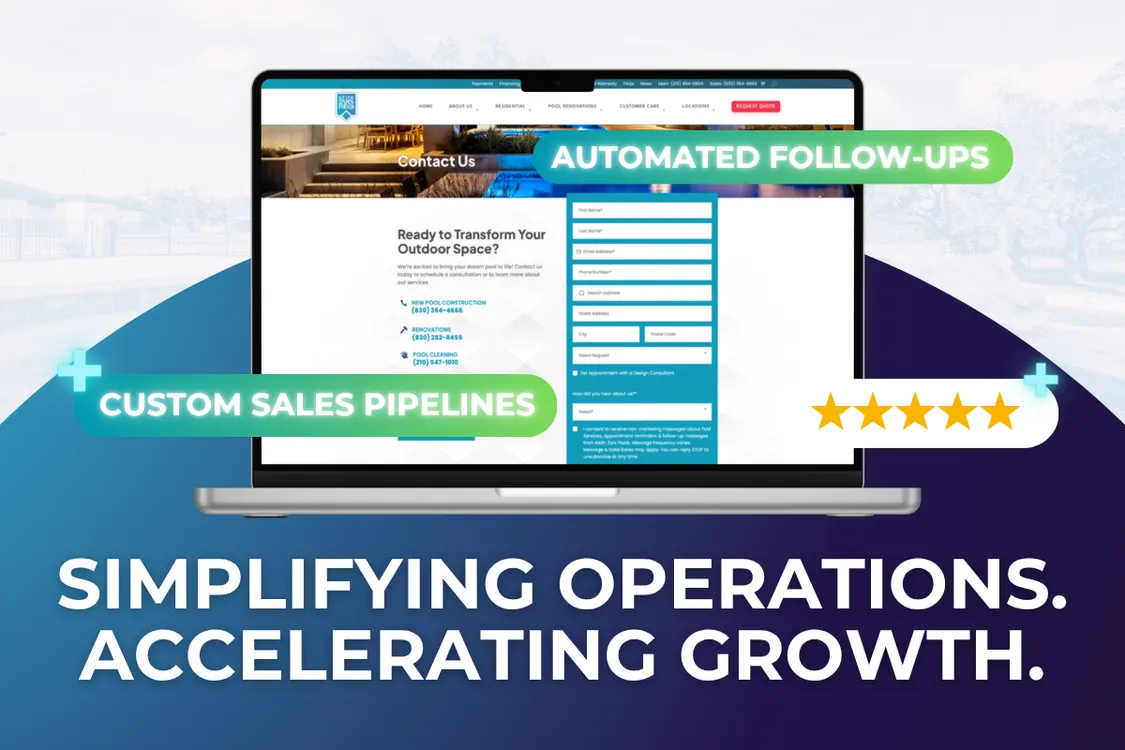 Keith Zars Pools: Automated Sales Success