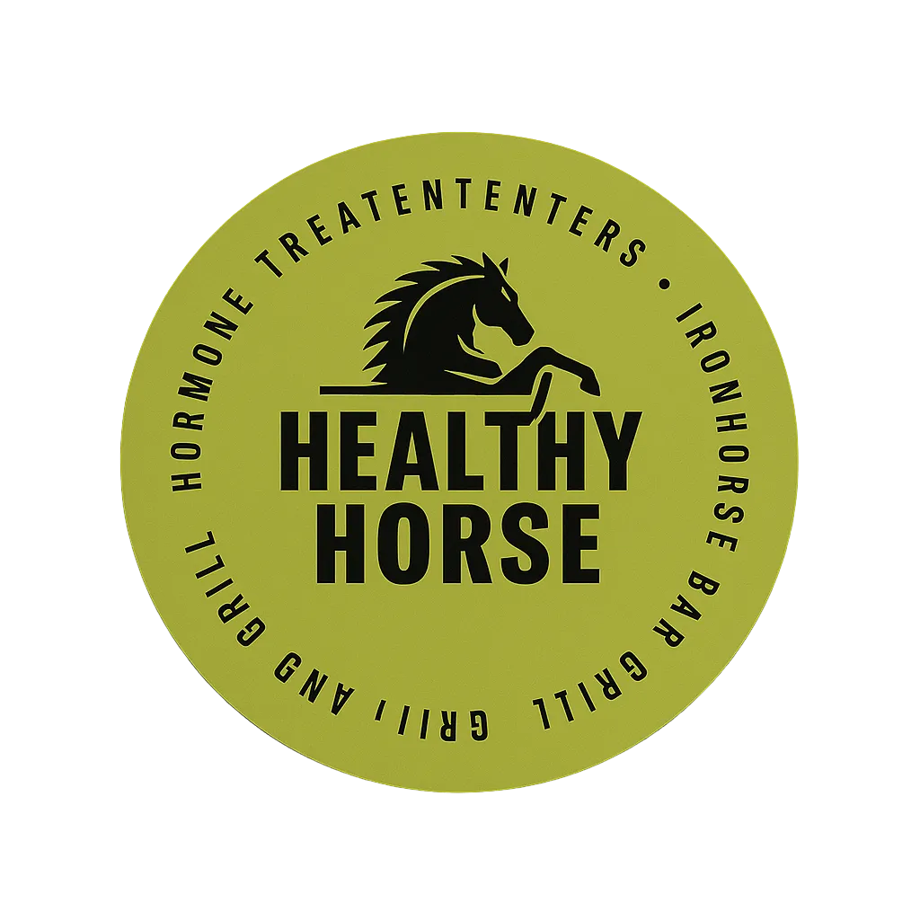 Healthy Horse logo featuring a horse icon representing prepared, healthy meals