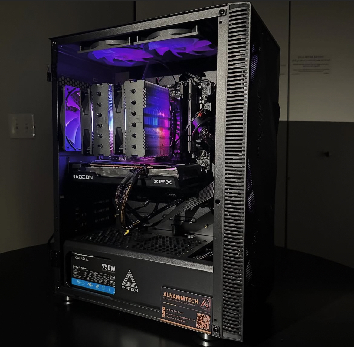 Custom-built PC setup representing professional computer repair and IT services for hardware and software issues.