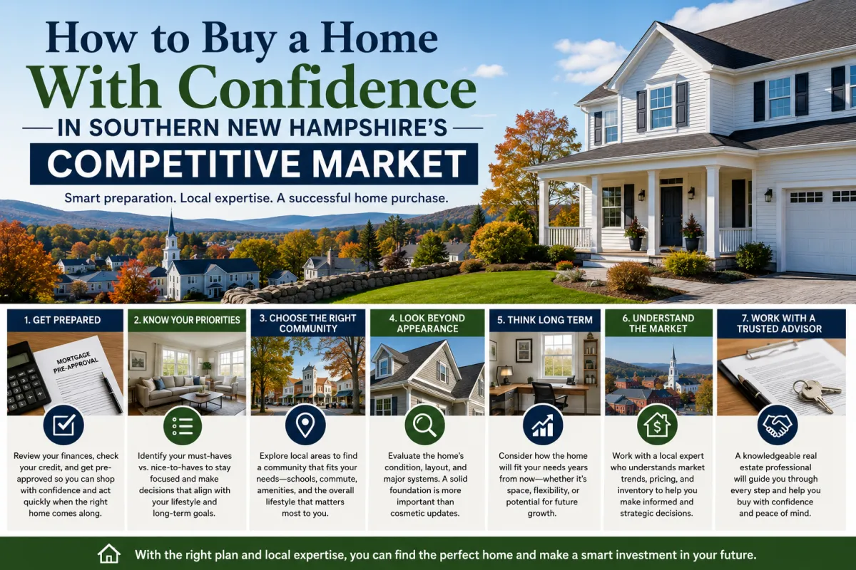 Beautiful home in Southern New Hampshire representing a confident home buying journey with expert real estate guidance in Bedford and nearby communities.