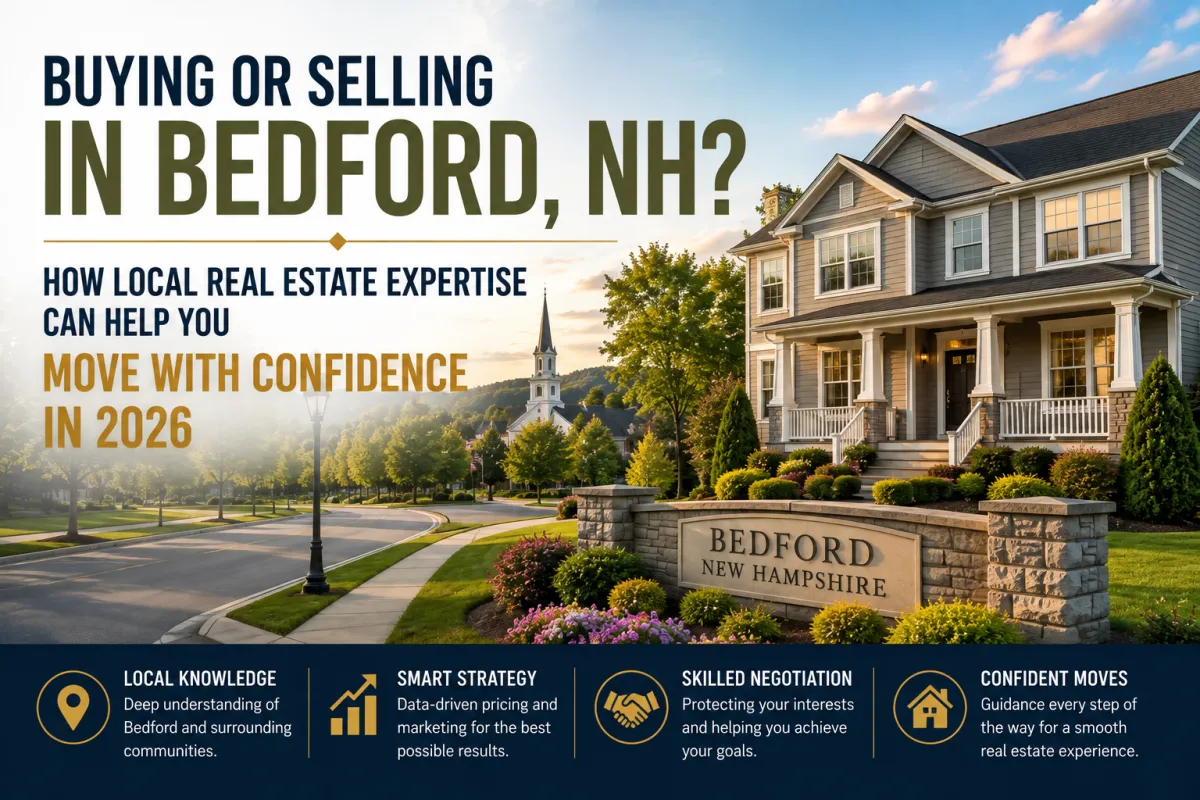 Bedford NH homes and neighborhood for buyers and sellers working with a local real estate agent
