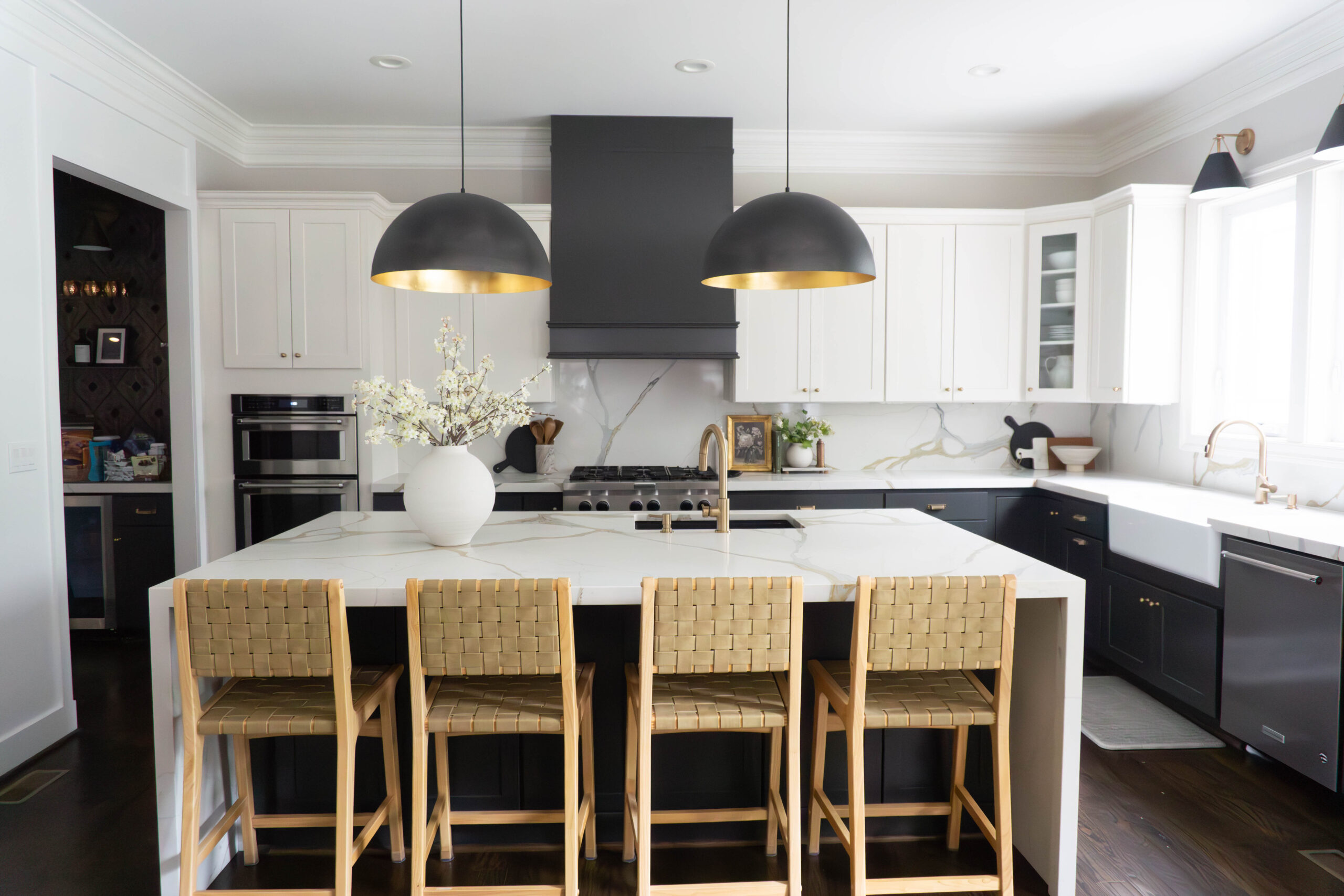 Custom kitchen remodeling with modern cabinetry and lighting