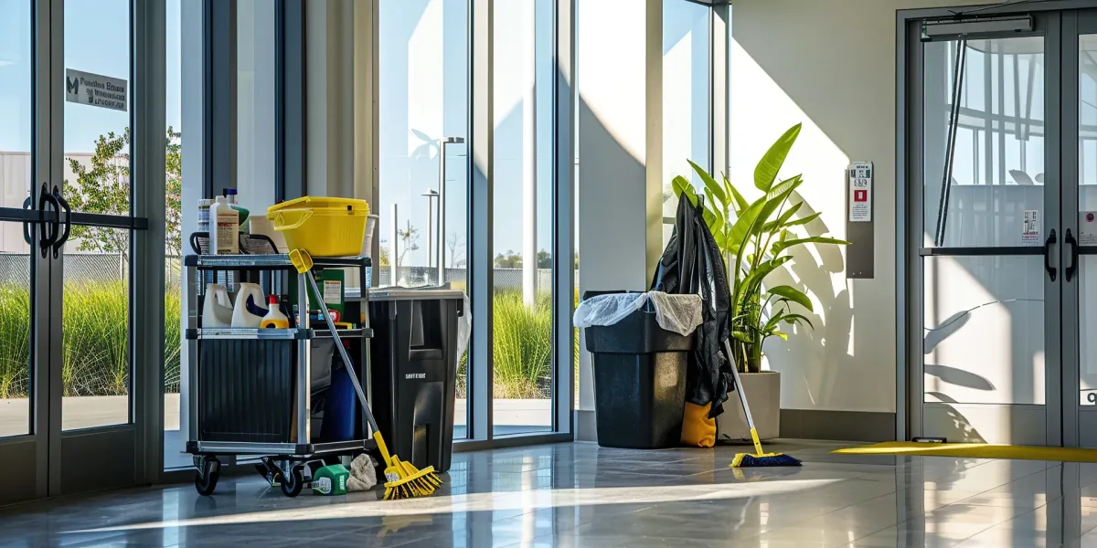 Commercial Cleaning Manchester NH — Professional team cleaning an office — FAC2 Cleaning Services