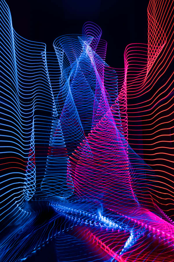 Blue and red neon lines illustrate the speed, structure, and smart flow of Northstar’s automation and AI services Bristol.