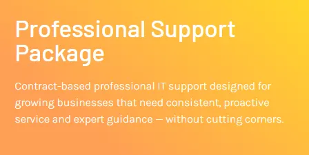Professional IT support Bristol package offering contract-based, proactive IT services for growing businesses needing consistent support and expert guidance
