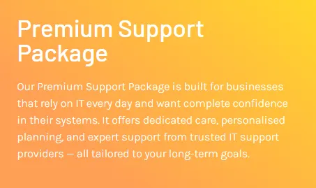 Premium IT support Bristol package providing dedicated, personalised IT services, strategic planning, and expert support for businesses that rely on technology every day