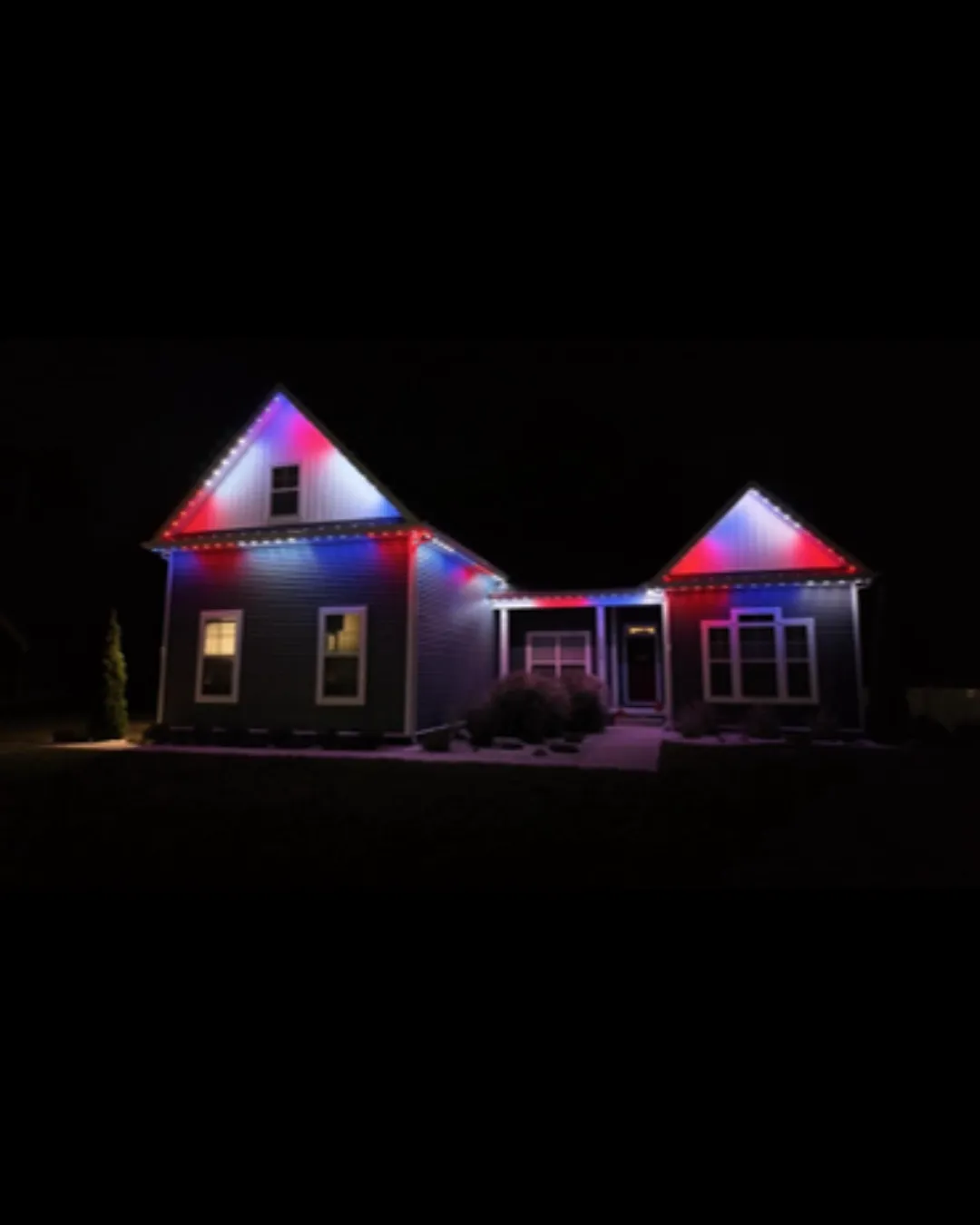 App controlled color changing permanent lighitng