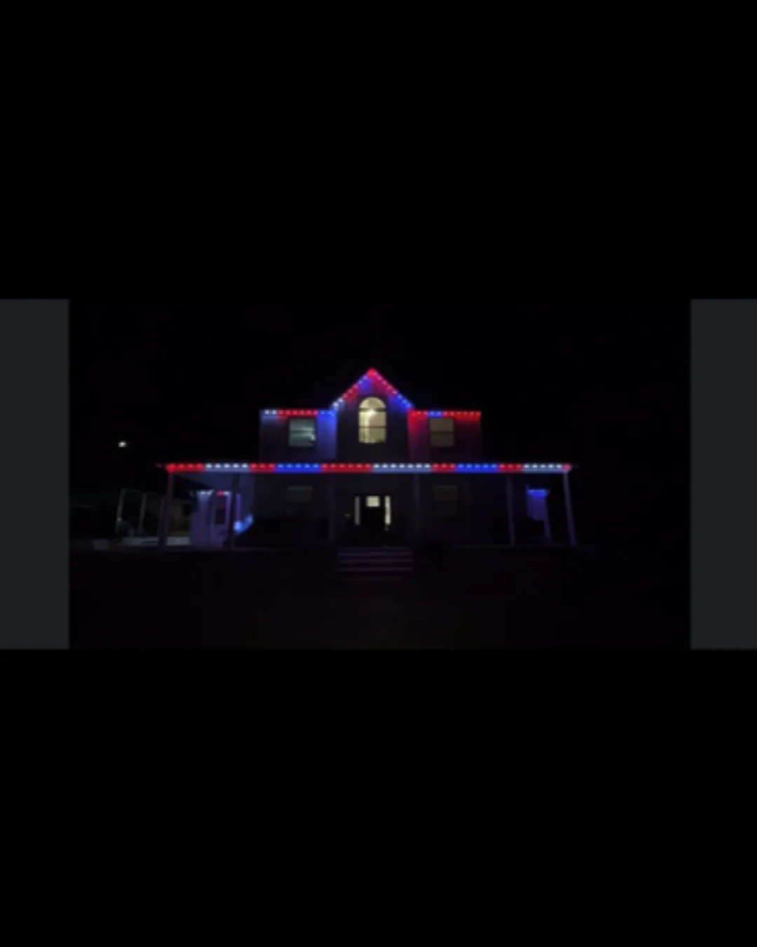 Permanent holiday LED lights installed on home eaves in Macomb County, MI