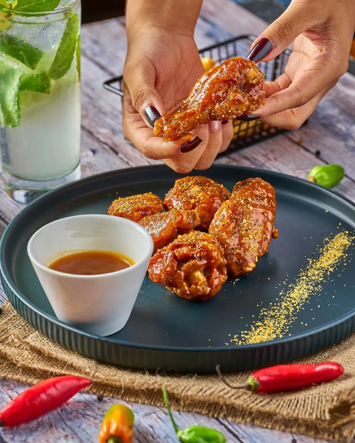 red black and white rooster