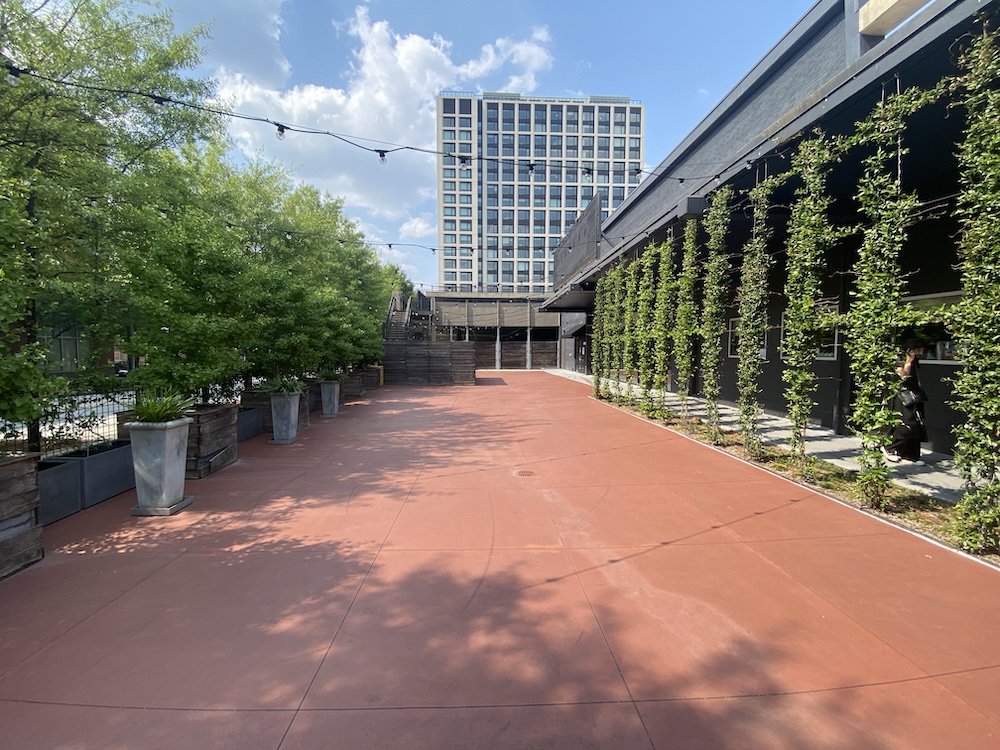 white plastic chairs on a sunny day