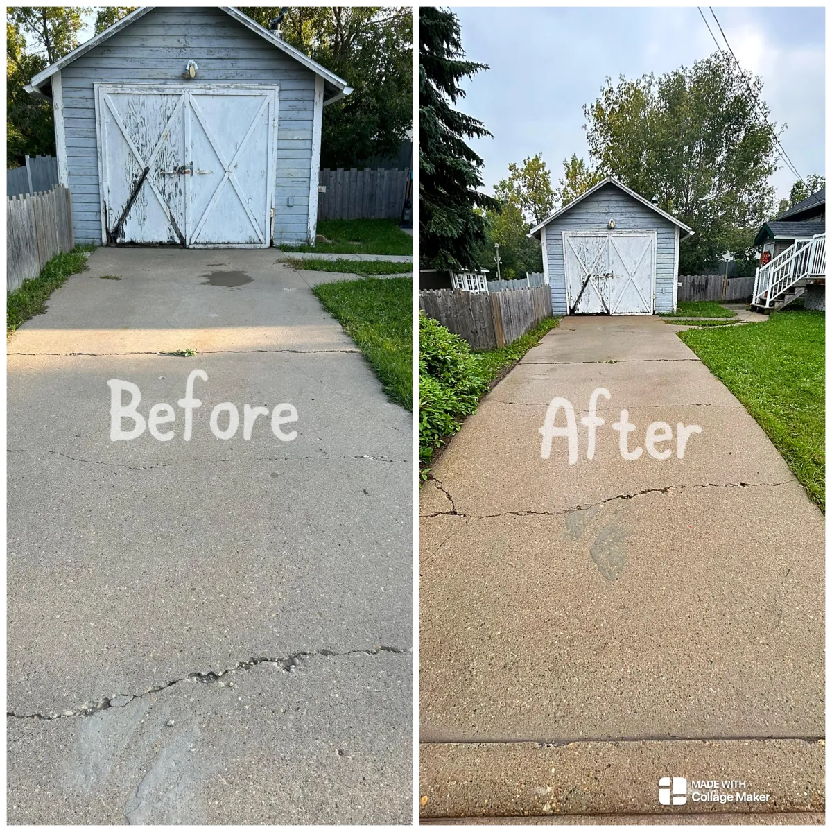 revitalize concrete surface with pressure washing