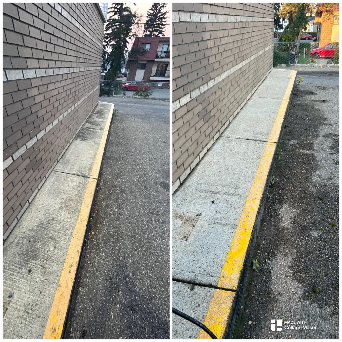 pressure wash concrete stains in Red Deer