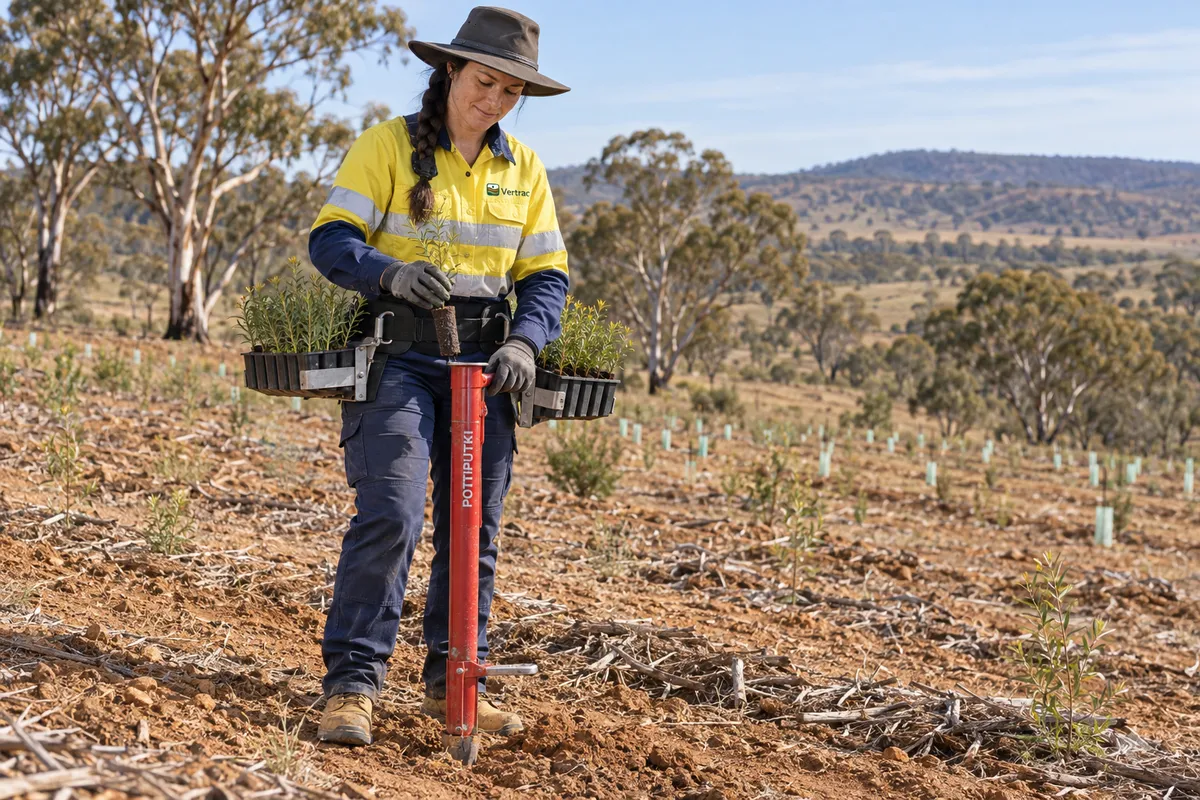 Revegetation service at a WA project site