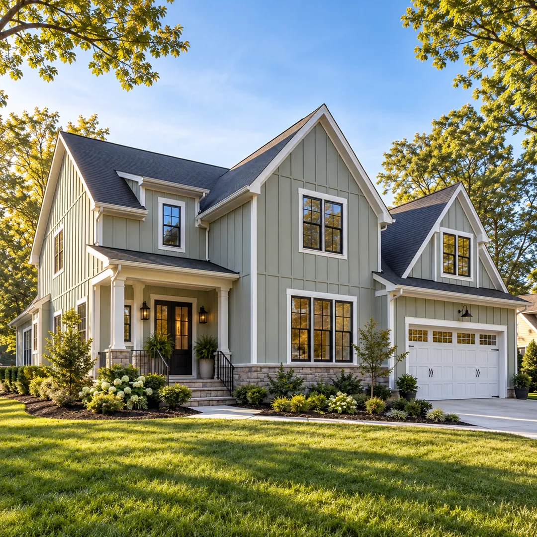Illustrative prepare the wall and plan the transitions for vertical and board and batten siding