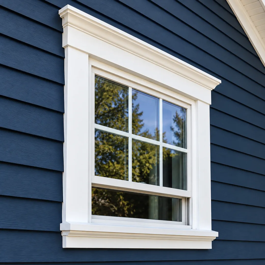 Illustrative assess the material behind the trim for exterior trim
