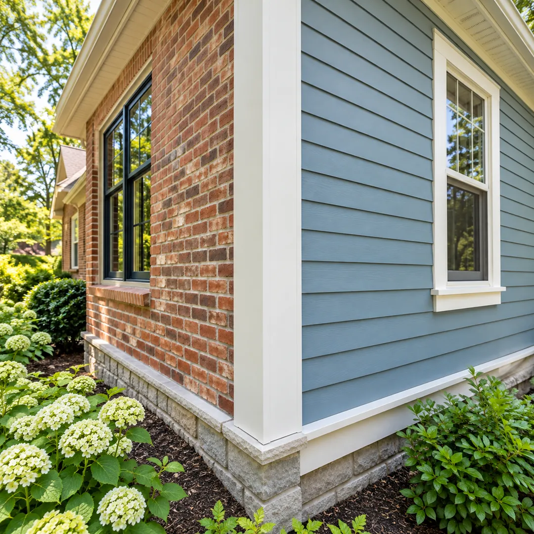 Illustrative finish the entry and exterior edges for exterior trim
