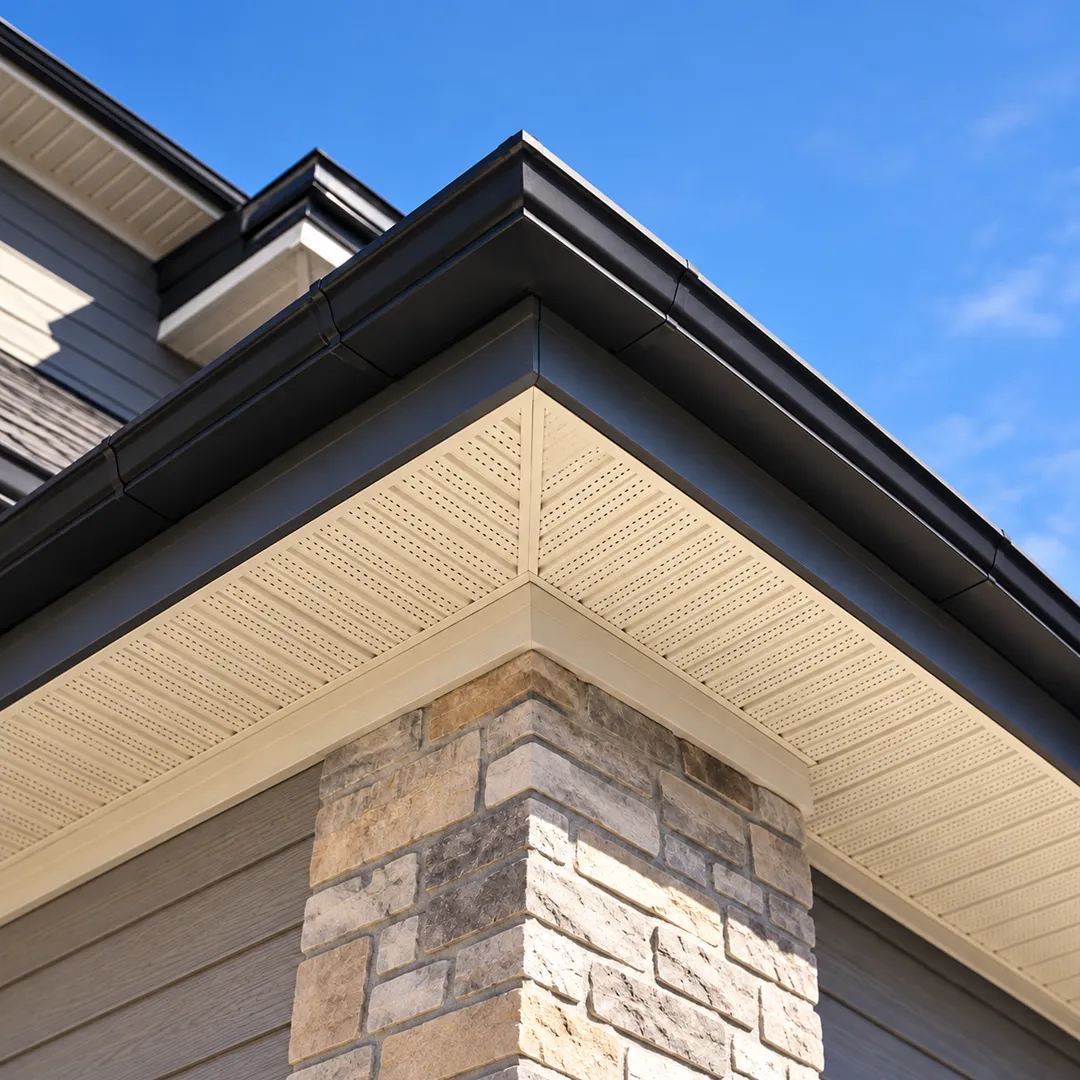 Illustrative coordinate eave ventilation for soffit and fascia
