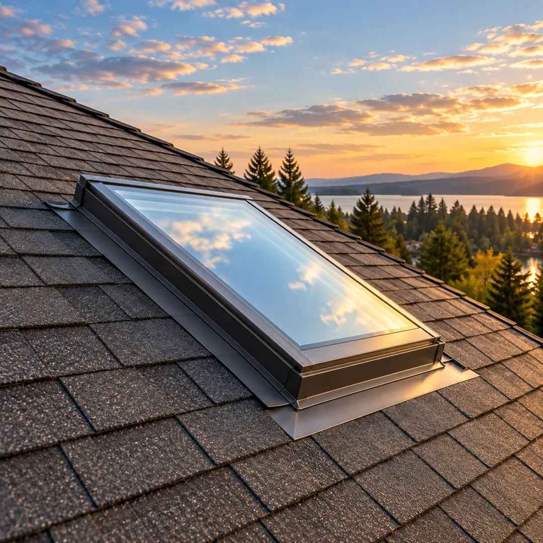 Illustrative plan daylight for the room for skylight installation