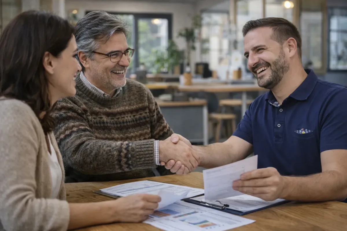 Alessandro Perlongo durante un incontro con clienti per l’analisi di una soluzione VMC a Messina e provincia