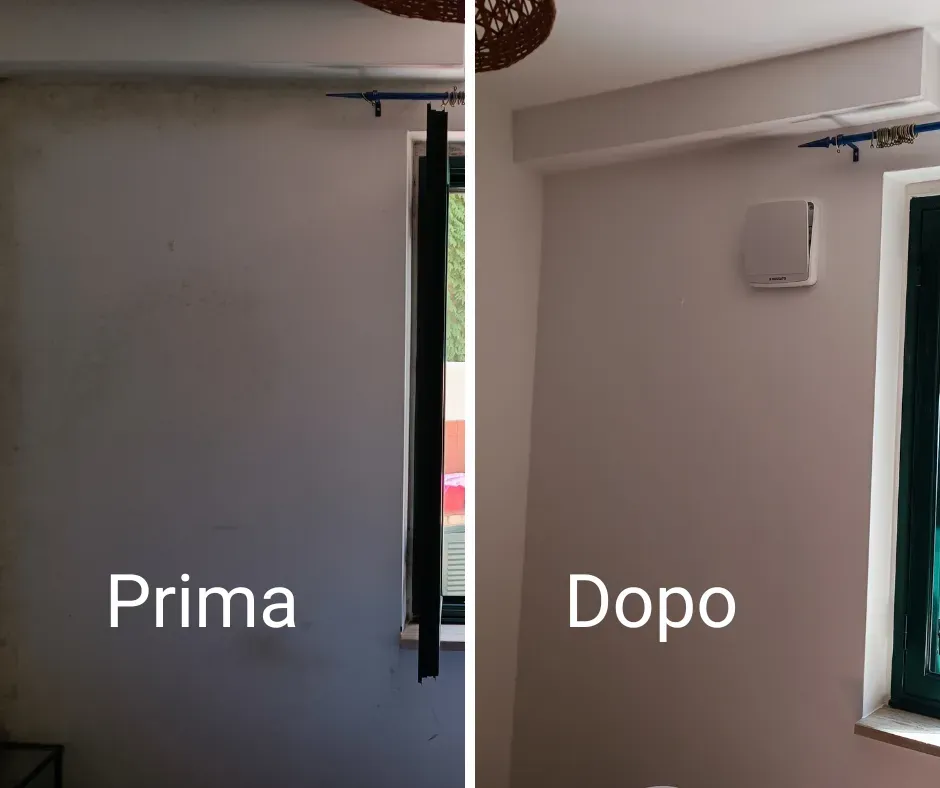 Risultato installazione ventilazione meccanica controllata in abitazione soggetta a muffa - Caso reale Energetica Etica