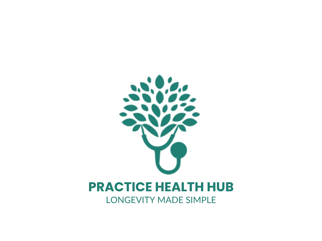 Practice Health Hub logo – physician‑led longevity community by Dr Danny McGee