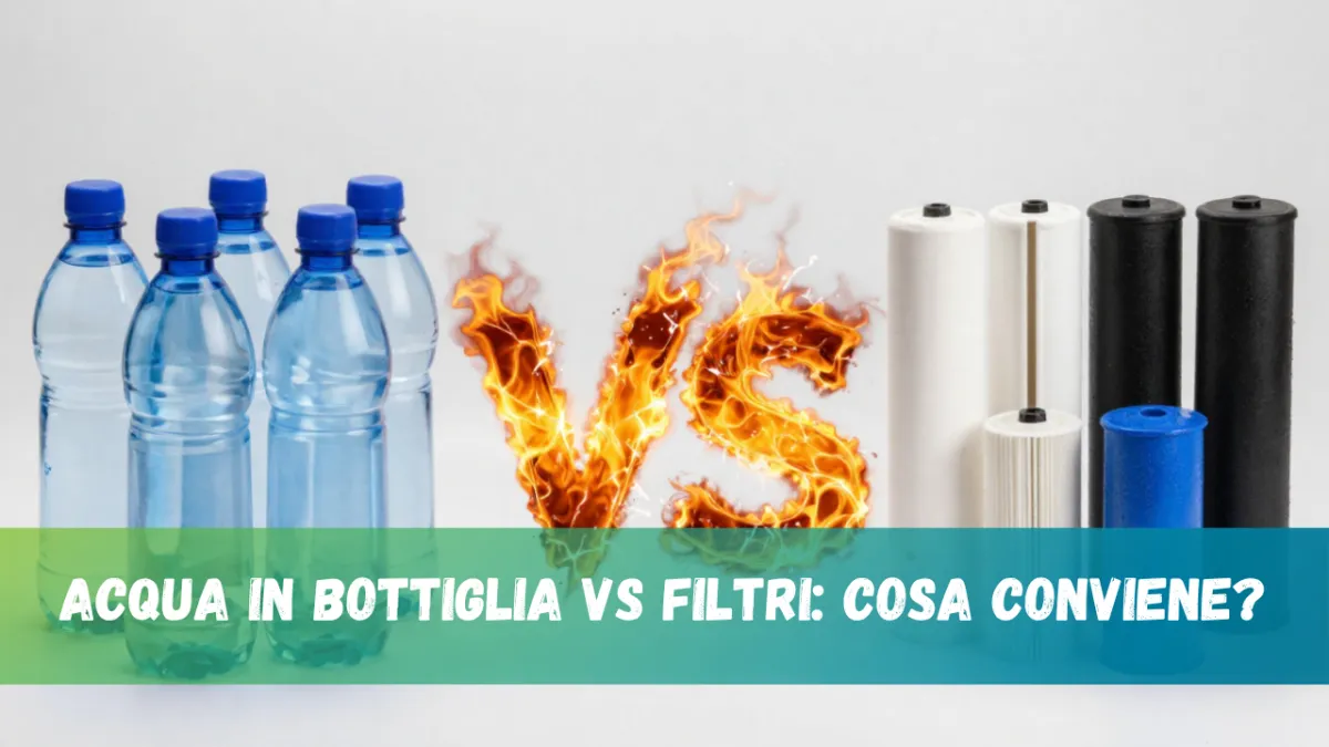 Acqua in bottiglia o filtro: quanto spendi davvero