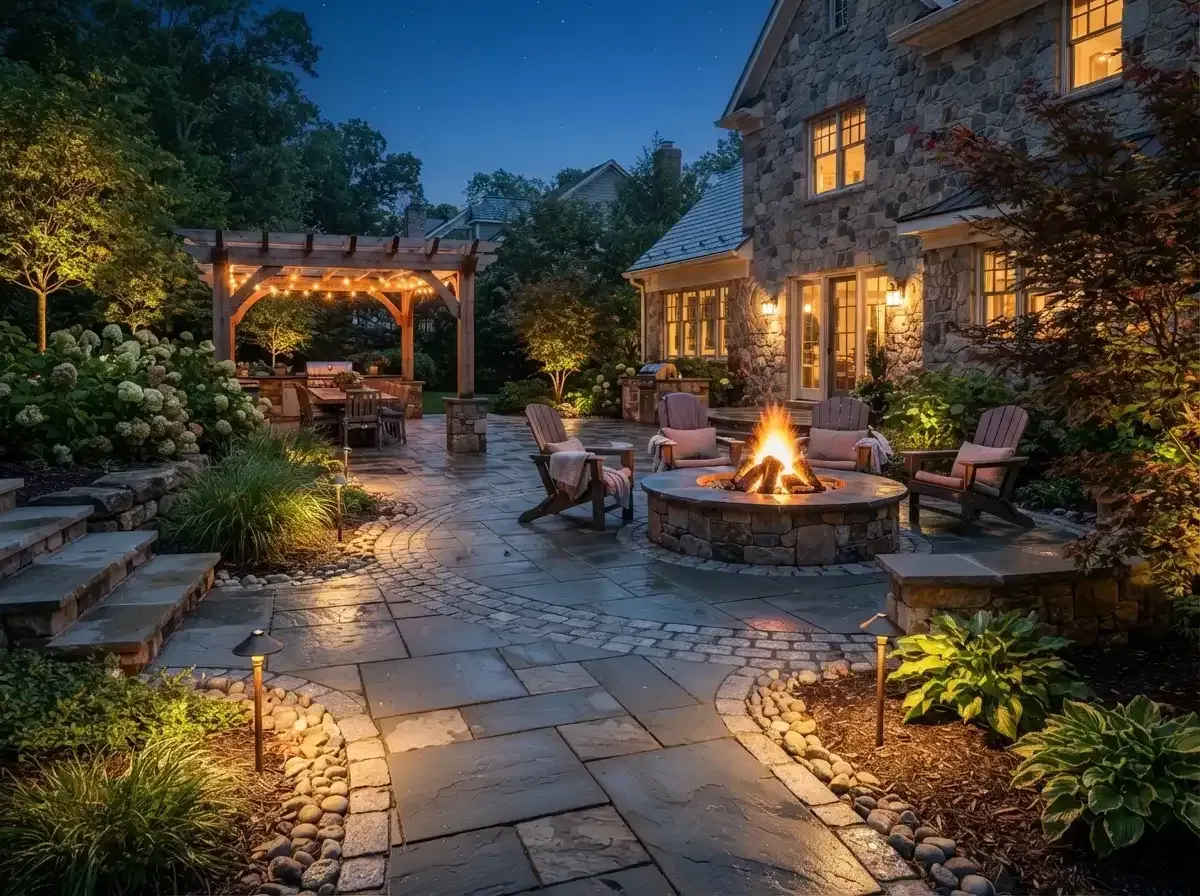 Custom designed masonry patios