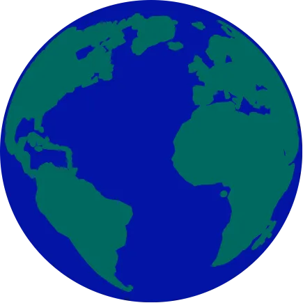 Earth globe from Positively H.U.B. logo