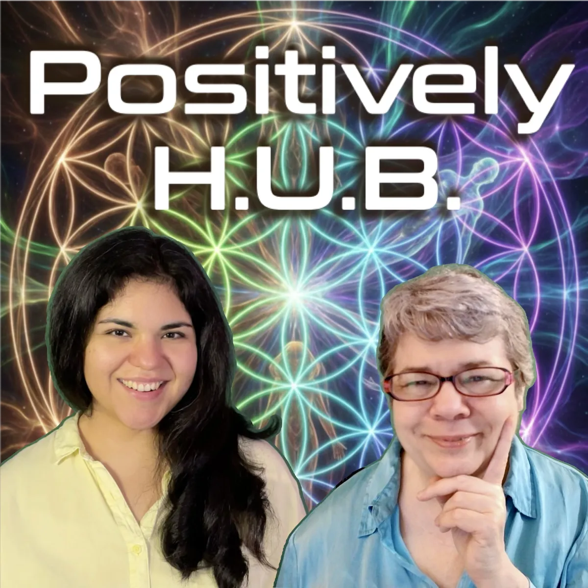 Headshot photo of Jackie Ambrow and Xochitl Suriano Ambrow. Jackie has short graying hair, wears glasses and a teal colored paisley print top. Xochitl has long dark, wavy hair and striking features. She's wearing a cranberry colored top. Both are smiling broadly.