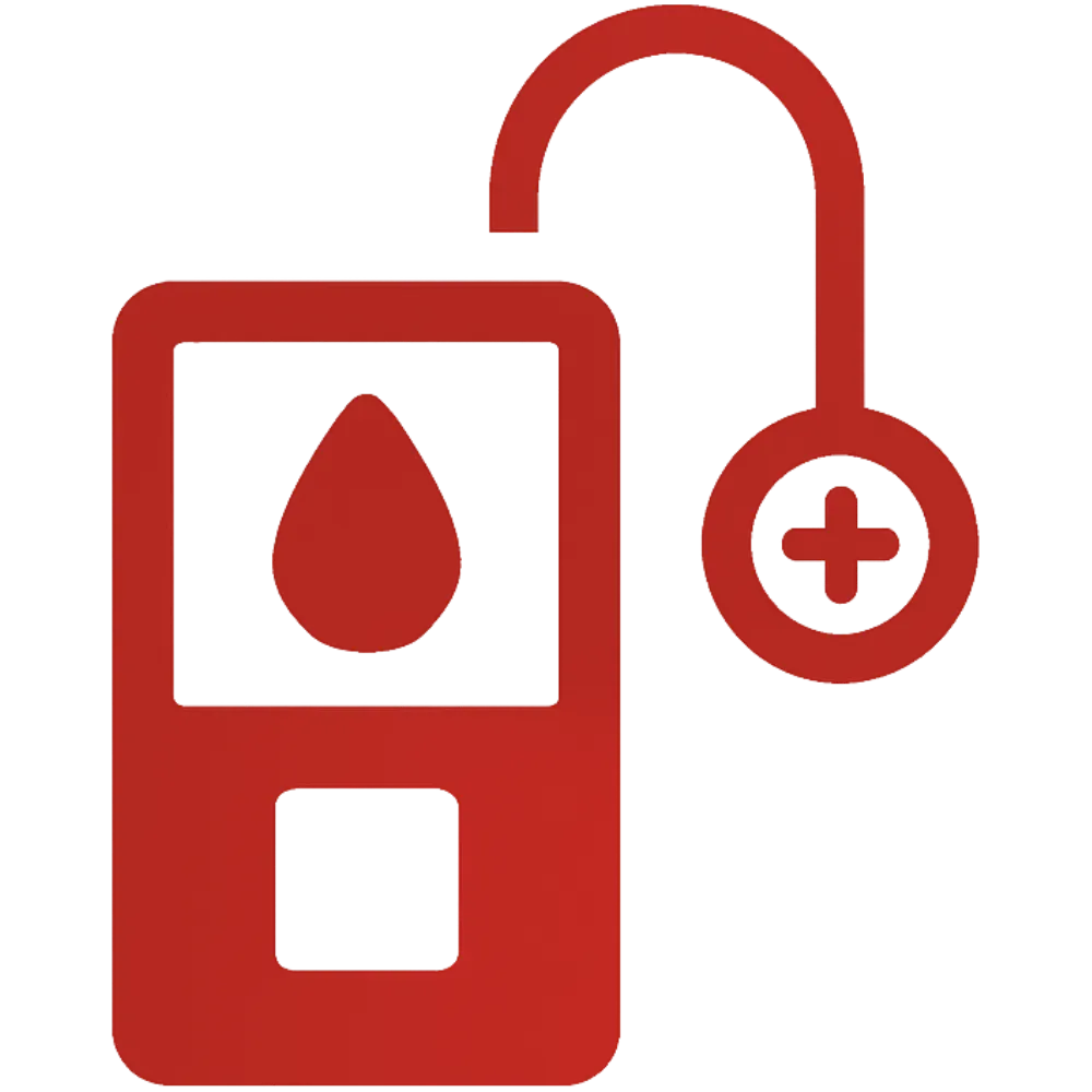 Icon of a leak detector tool with droplet and plus sign