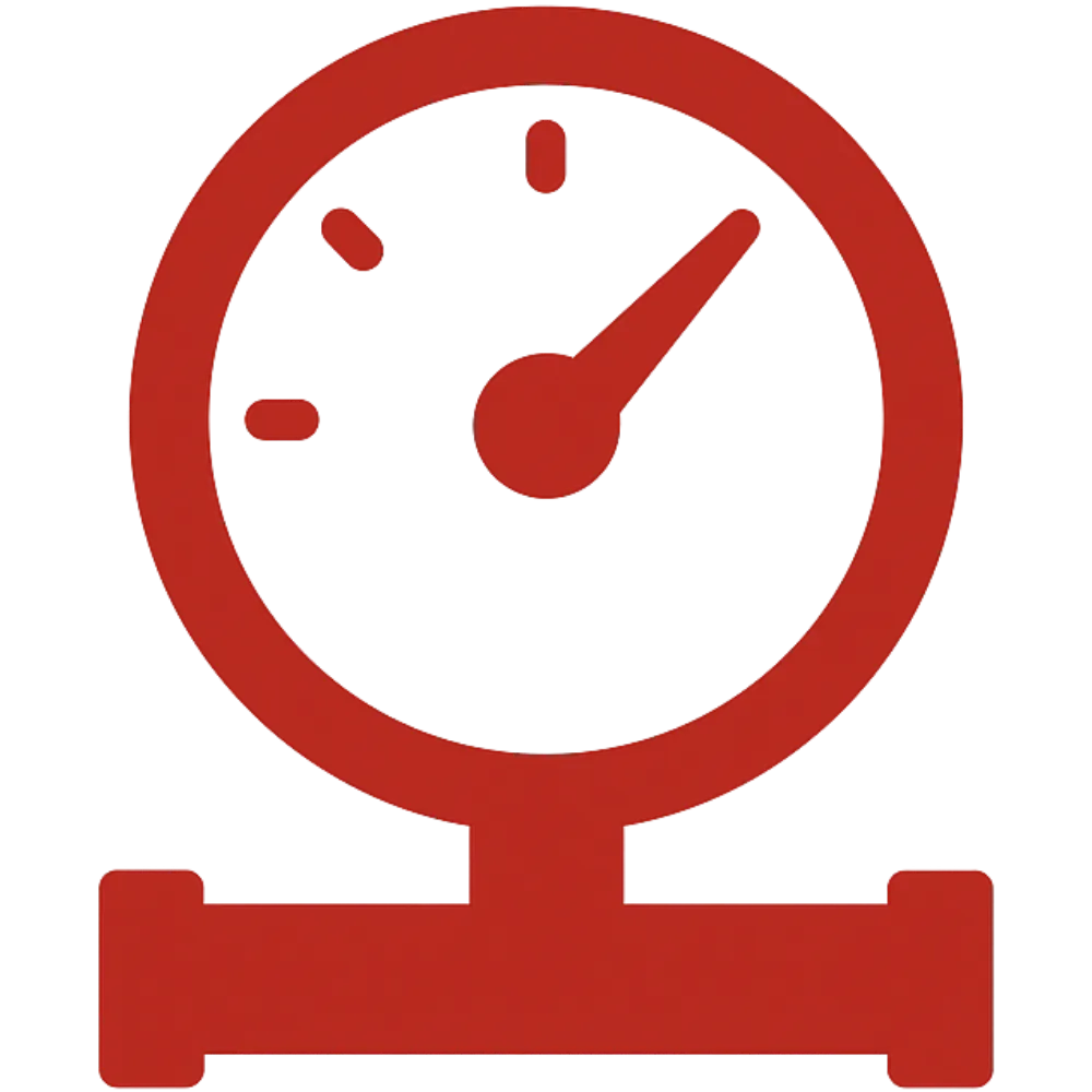 Icon of a pressure gauge for plumbing tests