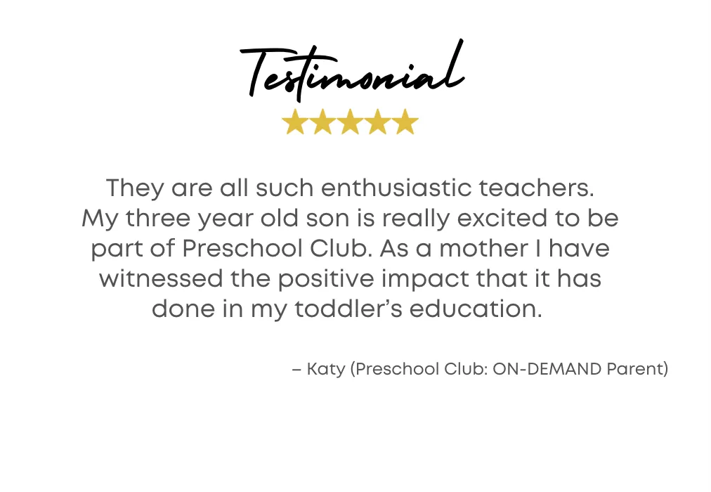 Testimonial - Love it!!! I love the way they add a lot of movement with learning the alphabet. Lots of energy and enthusiasm! - Susan Falotico 