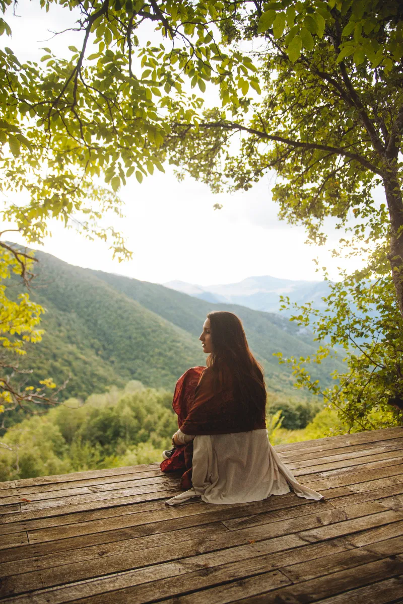 Woman stretching outdoors to support health and wellbeing