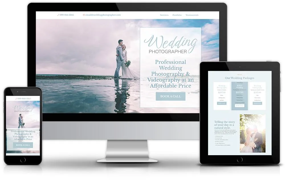 Go High Level Wedding Photographer Template