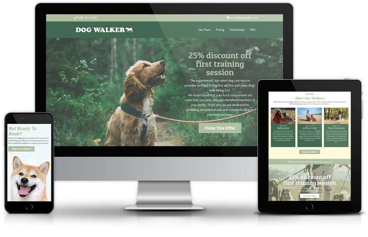 Go HighLevel Dog Walking Funnel Template