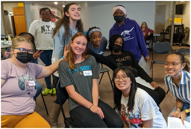 Image of group of teens posing for a picture at a TWTS event