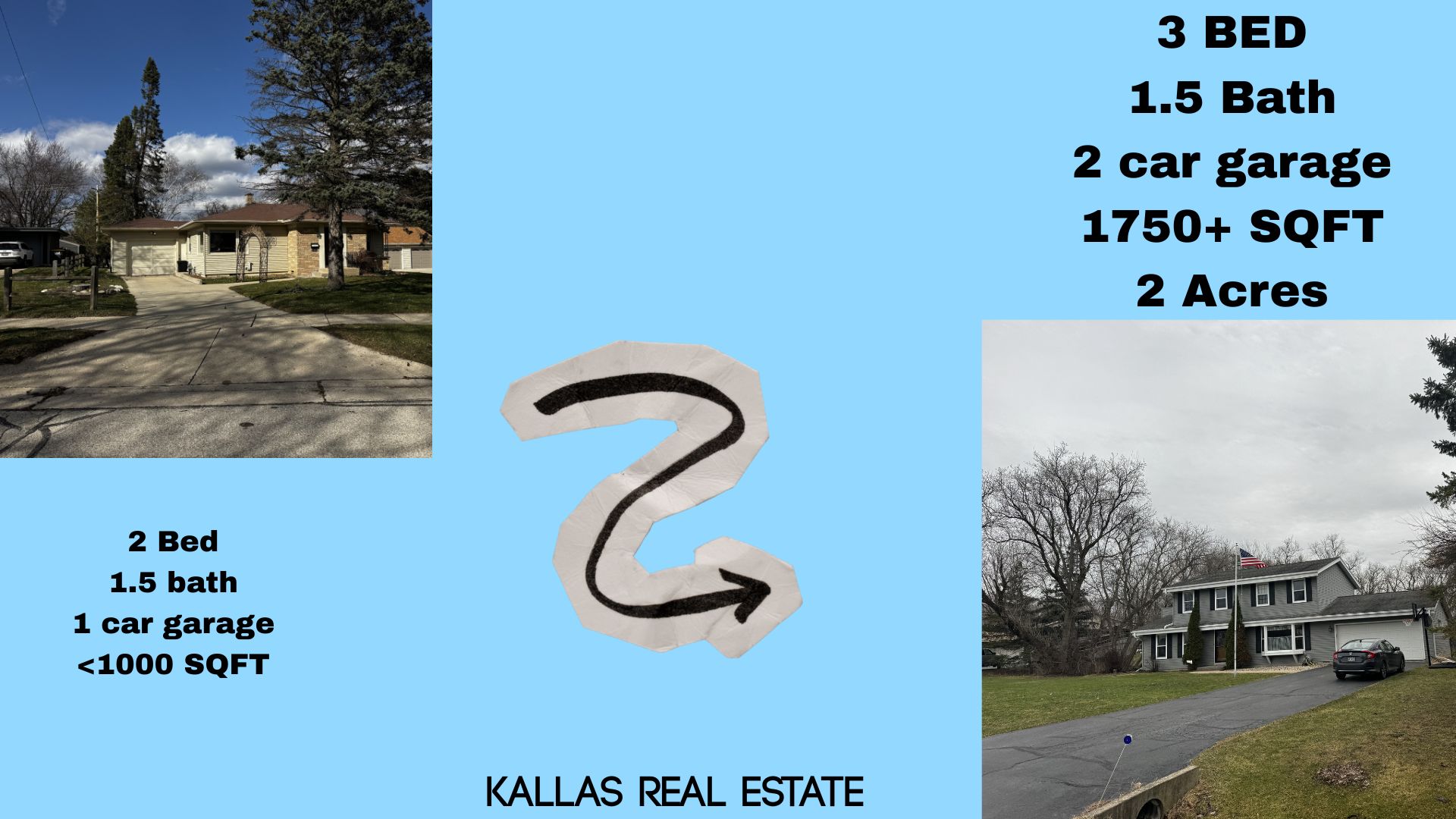 Waukesha real estate agent talking with local family about moving up from starter home to larger Village home with acreage