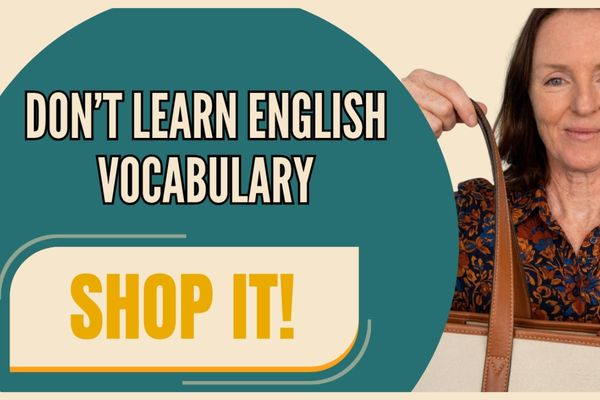 woman shopping English