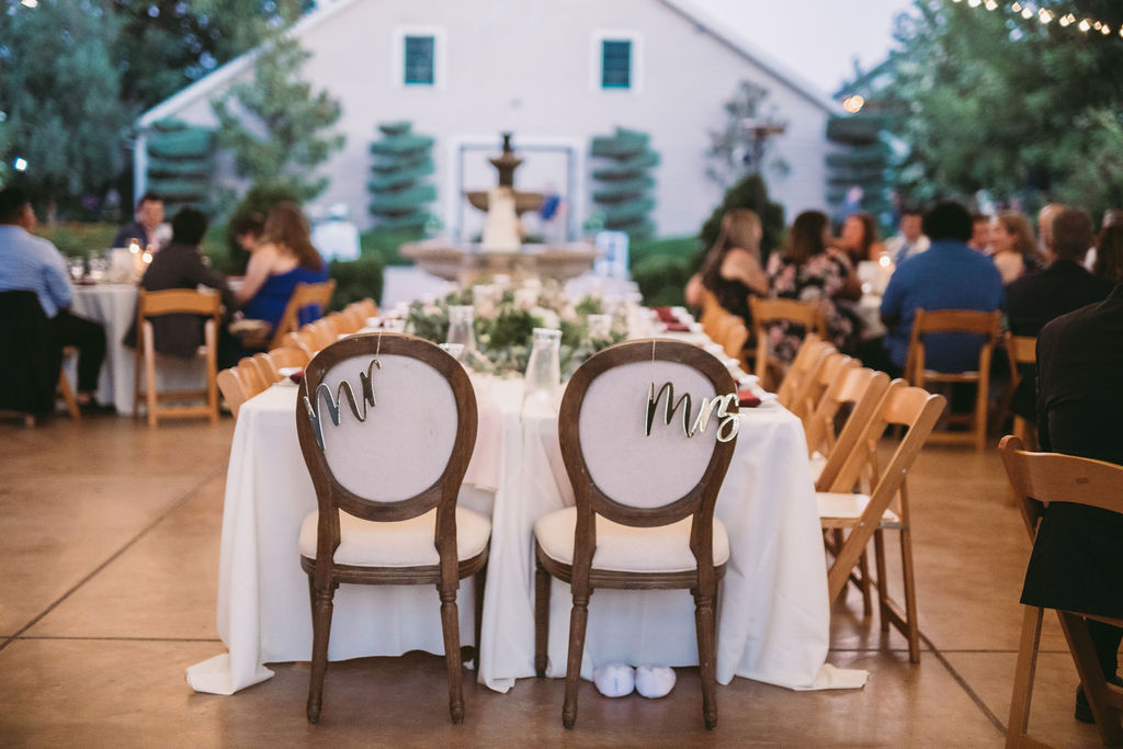 Sacramento Wedding Reception View from Sweetheart Table