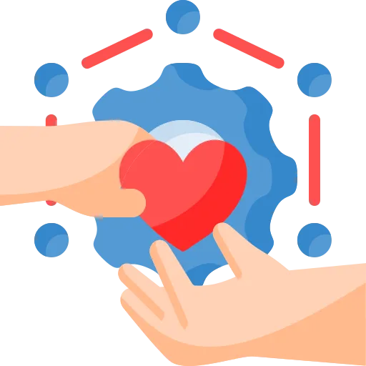 Hands holding a heart to convey transforming ESG values into customer loyalty through impactful marketing initiatives.