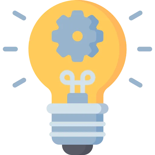 Lightbulb icon signifying innovative ideas and strategies for sustainable growth in marketing and business.