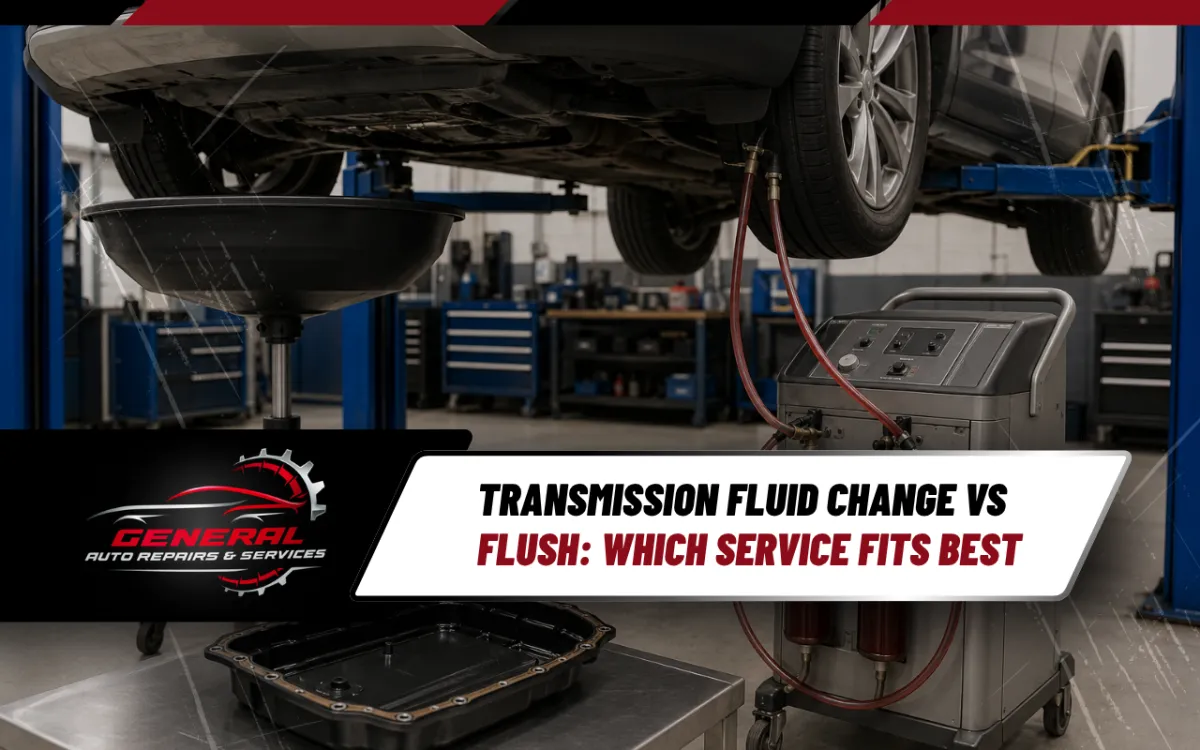 Transmission fluid change vs flush service for vehicle maintenance