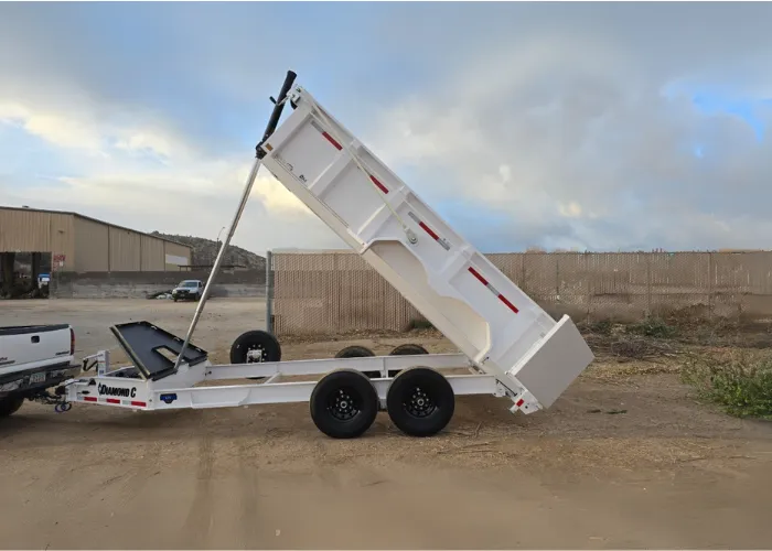 Dump trailer, haul away, 14 ft, 1,900 gvwr, 9500 lb capacity