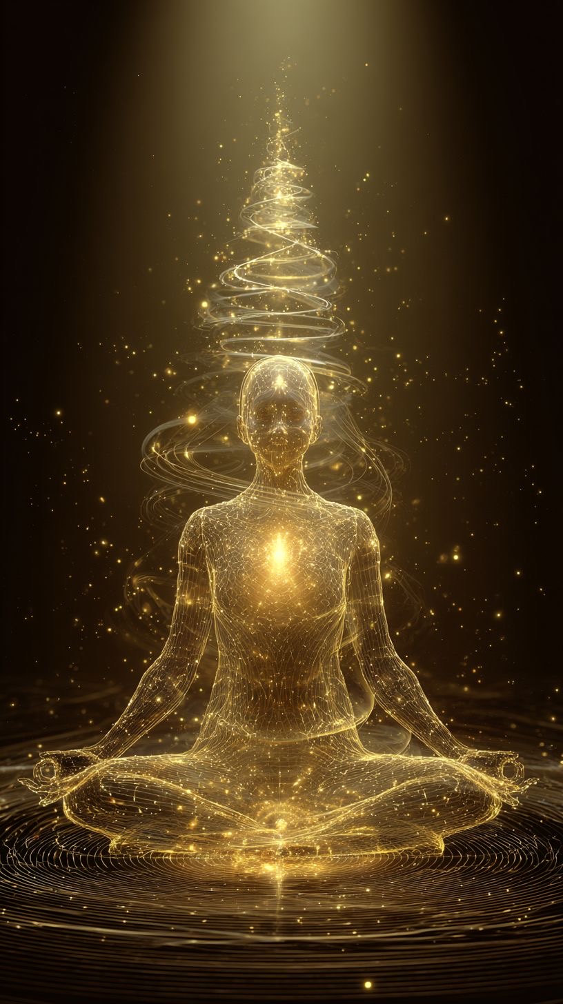 A woman looks to the side in the dark.