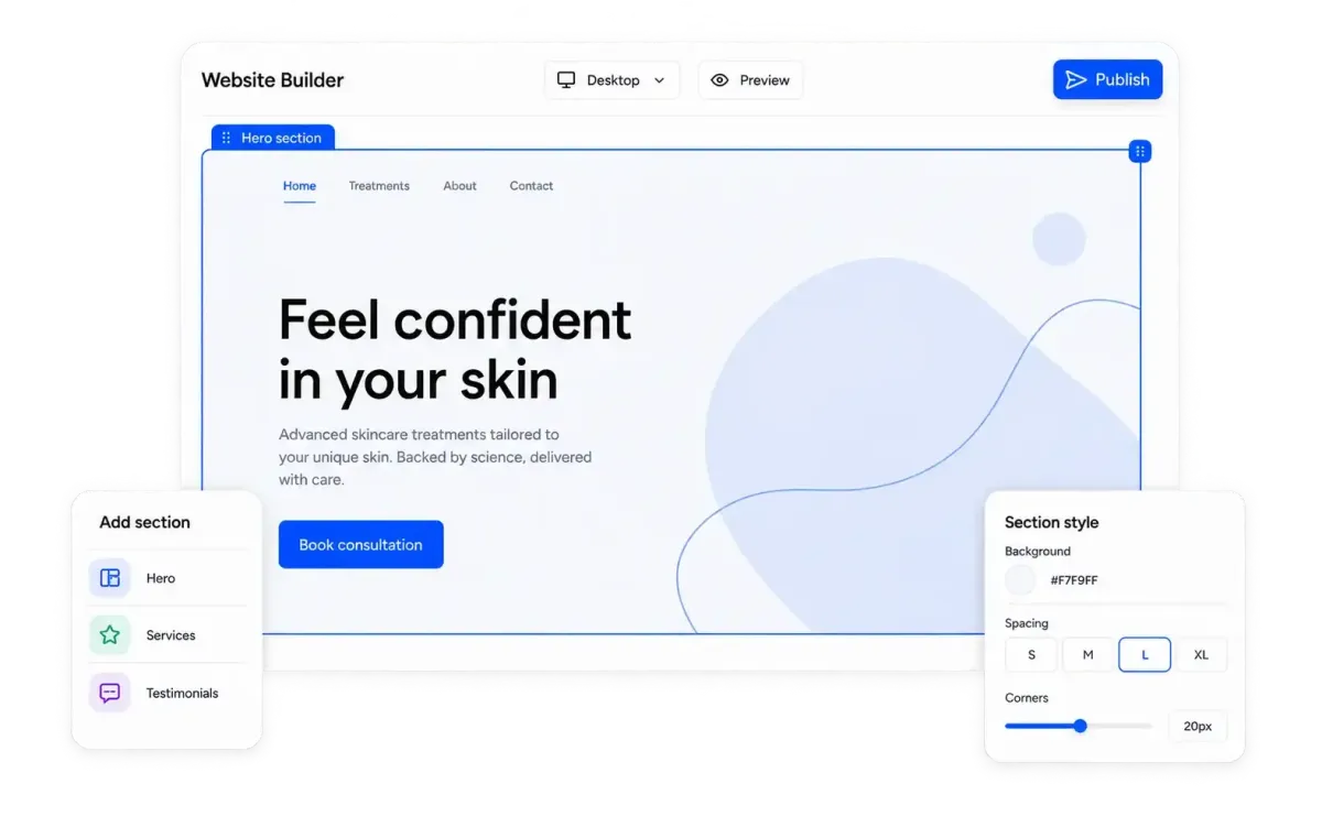 example of web design feature