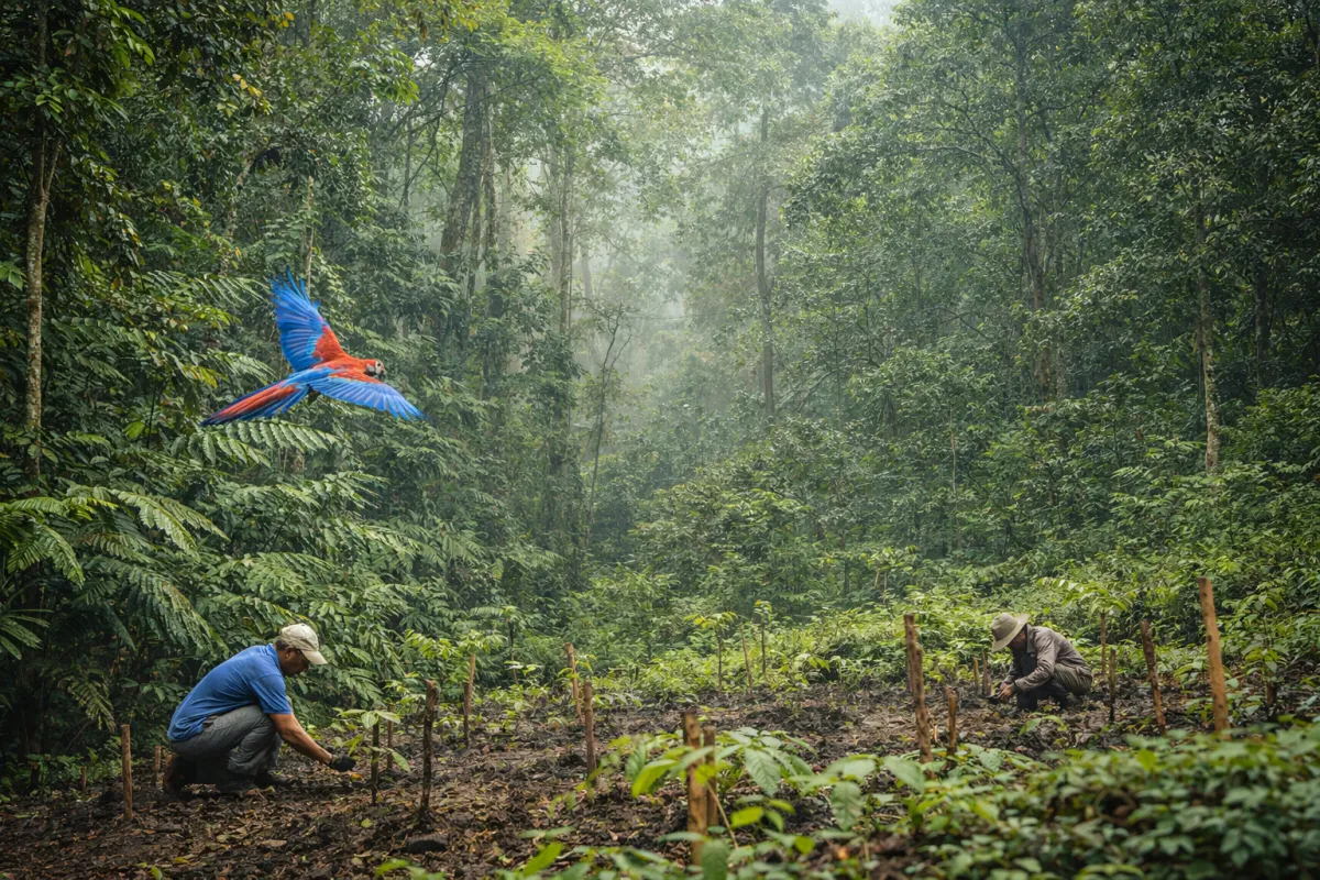 Maya Biosphere rainforest regeneration project in Guatemala