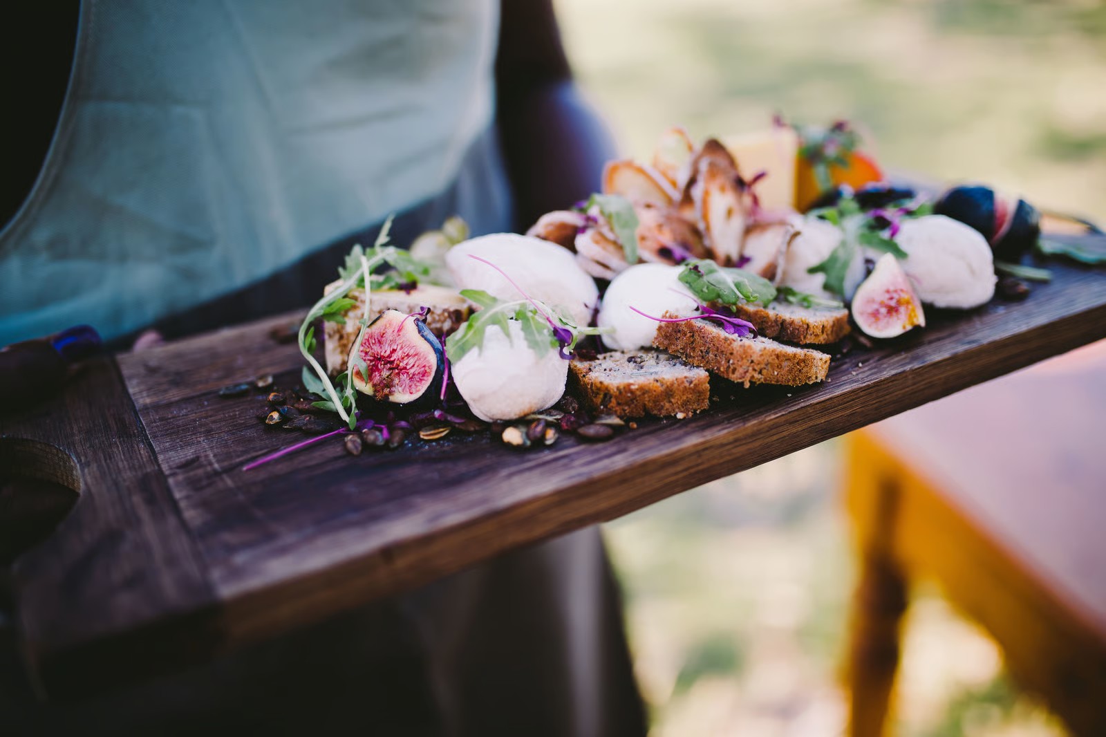 Large-scale catering setup on location